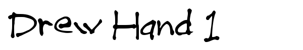 Drew Hand 1 font preview